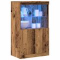 vidaXL LED komoda Hnedá 60 x 37 x 100 cm Kompozitné drevo