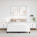 vidaXL Rám postele s matracmi Biela 140 x 190 cm látka