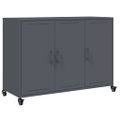 vidaXL Komoda antracitová 100,5x39x72 cm oceľ