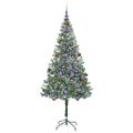 vidaXL Umelý vianočný stromček s 300 LED-i Zelená 180 cm PVC a oceľ