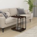vidaXL Bočný stolík s kolieskami dymový dub 50x35x55,5 cm sprac. drevo