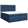 vidaXL Boxspring posteľ s matracom modrá 200x200 cm látka