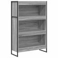 vidaXL Knižnica 80 x 30 x 121 cm Kompozitné drevo Sivý Sonoma