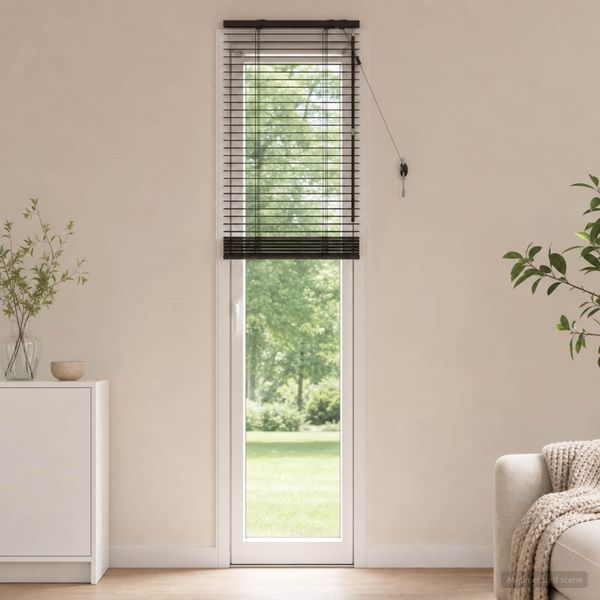vidaXL Žalúzia Tmavohnedá 60 x 250 cm 35 mm Masívne Paulownia drevo
