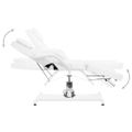 vidaXL Masážny stôl, biely 180x62x(87-112) cm