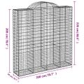 vidaXL Oblúkový gabionový kôš 7 ks 200x50x200/220cm pozinkované železo