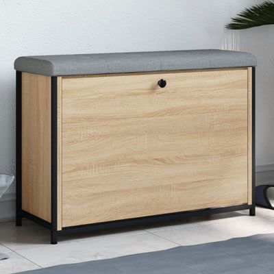 vidaXL Lavička na topánky s vyklápacou zásuvkou dub sonoma 82x32x56 cm