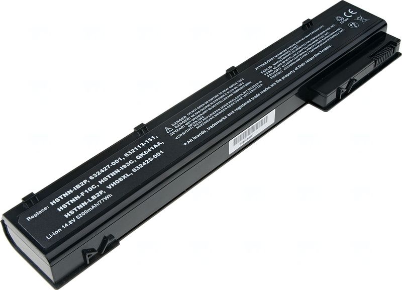 Batéria T6 Power pre HP EliteBook 8560w, 8570w, 8760w, 8770w, 5200mAh, 77Wh, 8cell