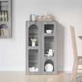 vidaXL Servírovacia skriňa ELST Sivý Sonoma 59 x 35 x 100,5 cm