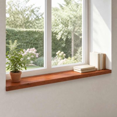 vidaXL Parapety 2 ks Hnedá 120 x 20 x 2 cm Masívne bukové drevo