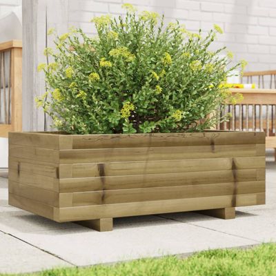 vidaXL Záhradný kvetináč 70x40x26,5 cm impregnovaná borovica