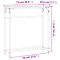 vidaXL Konzolový stolík hnedý dub 75x19,5x75 cm kompozitné drevo