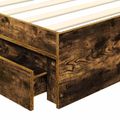 vidaXL Úložná posteľ Dymová dub 90 x 190 cm Kompozitné drevo