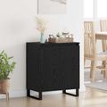 vidaXL Servírovacia skriňa Čierny dub 60 x 35 x 70 cm Kompozitné drevo