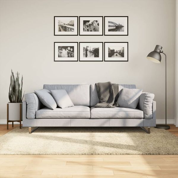 vidaXL Shaggy koberec PAMPLONA, vysoký vlas, moderný, zlatý 140x200 cm