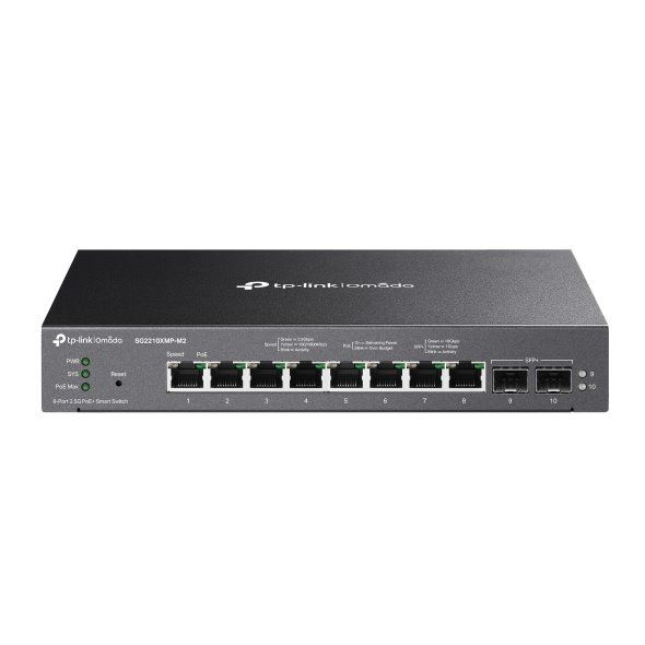 Switch TP-Link SG2210XMP-M2 8x GLan/PoE+, 2x 10G SFP+, 160W, Omada SDN