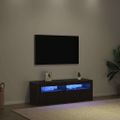 vidaXL TV skrinka 120 x 35 x 40 cm Čierny dub Kompozitné drevo
