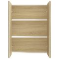 vidaXL Kúpeľňová zrkadlová skrinka 60x15x75 cm MDF biela a dubová