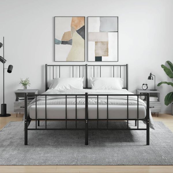 vidaXL Nočné stolíky 2 ks sivé sonoma 40x35x47,5 cm kompozitné drevo