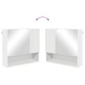 vidaXL Zrkadlová skrinka Biela 59 x 17 x 55 cm Kompozitné drevo