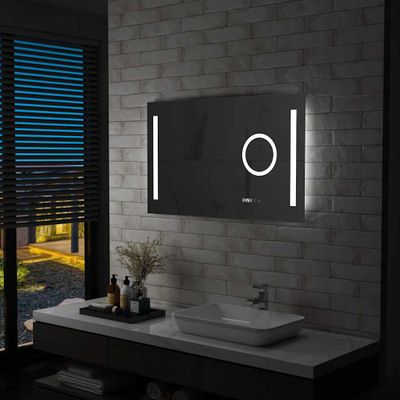vidaXL Kúpeľňové nástenné zrkadlo s LED a dotykovým senzorom 100x60 cm