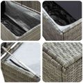 vidaXL Záhradný úložný box sivý 180x90x70 cm polyratanový