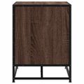 vidaXL Lavica na topánky hnedý dub 80x40x53,5 cm kompozitné drevo+kov