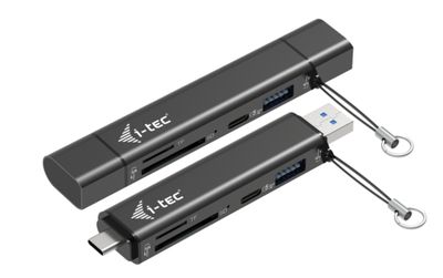 i-tec USB-C/USB-A Dongle SD/microSD karta reader + 2x USB port (1x USB-A, 1x USB-C)