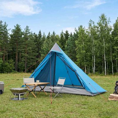 vidaXL Stan na batohovanie Modrá 222 x 85 x 125 cm