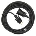 Prodlužovací kábel EMOS PM0502 čierny spojka 15 m / 3x 1,5 mm gumový / IP65