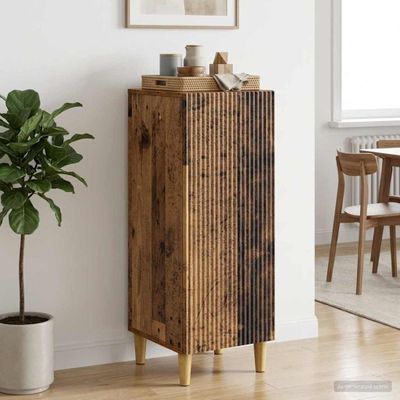 vidaXL Servírovacia skriňa Staré drevo 33 x 34,5 x 90 cm
