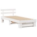 vidaXL Rám postele Biela 80 x 200 cm Masívne borovicové drevo