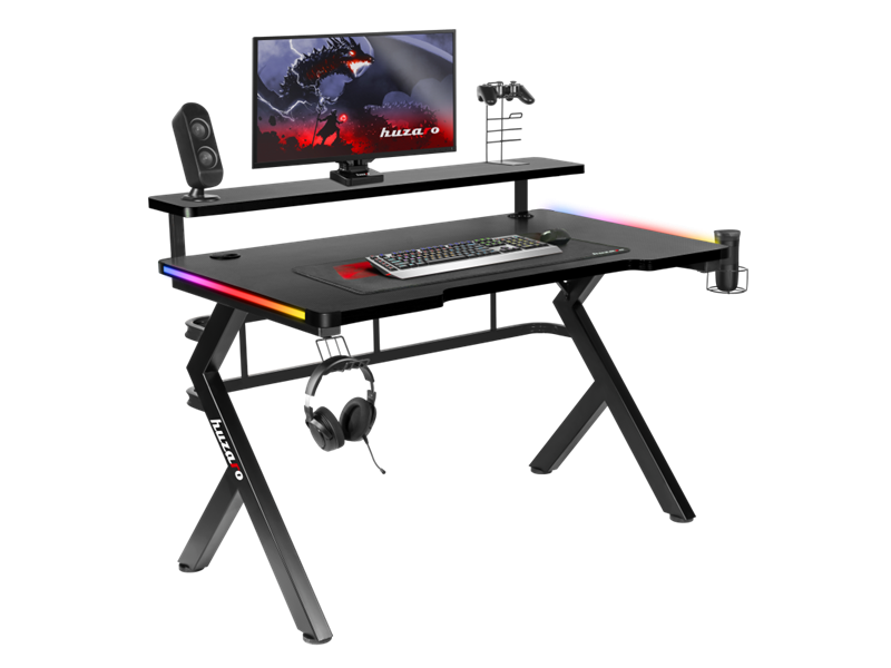 HUZARO Hero 5.0 RGB Black 120cm herný stôl