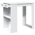 vidaXL Barový stôl biely 102x70x103,5 cm kompozitné drevo