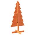 vidaXL Drevený vianočný stromček voskovohnedý 120 cm masívna borovica