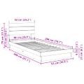 VidaXL Rám postele s čelom bez matraca 90x200 cm Dub z masívneho dreva