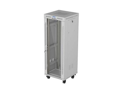 Inštalačný stojan 19'' 32U 600X600 šedé sklenené dvere lcd lanberg (flat pack) V2