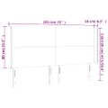 vidaXL Čelo postele s LED bledosivé 183x16x118/128 cm látka