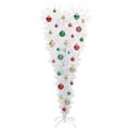 vidaXL Umelý vianočný stromček s 150 LED-i Biela 120 cm PVC a oceľ