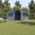 vidaXL Rodinný stan Modrá a šedá 435 x 255 x 216 cm Polyester a oceľ