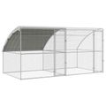 vidaXL Klietka pre sliepky 2 ks Strieborná 400 x 200 x 200 cm