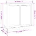 vidaXL Komoda čierna 80x34x75 cm kompozitné drevo
