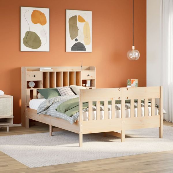 vidaXL Posteľ bez matraca 140x190 cm borovicový masív