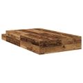 vidaXL Rám postele s úložným prostorem so zásuvkou Staré drevo 120 cm