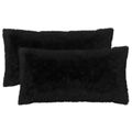 vidaXL Poťah na podložku 2 pcs HEERLEN Čierna 40 x 80 cm PV fleece