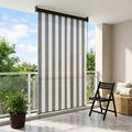 vidaXL Roleta Antracitová a biela 160 x 250 cm Textil a hliník