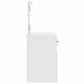vidaXL Toaletný stolík s LED biely 130x50x132,5 cm