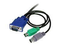 1,8 m 3-v-1 Ultra Tenký PS/2 KVM kábel - SVECON6