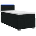 vidaXL Posteľ boxspring s matracom Čierna 90 x 190 cm Látka