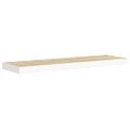 vidaXL Plávajúce nástenné police 4 ks dub a biele 90x23,5x3,8 cm MDF